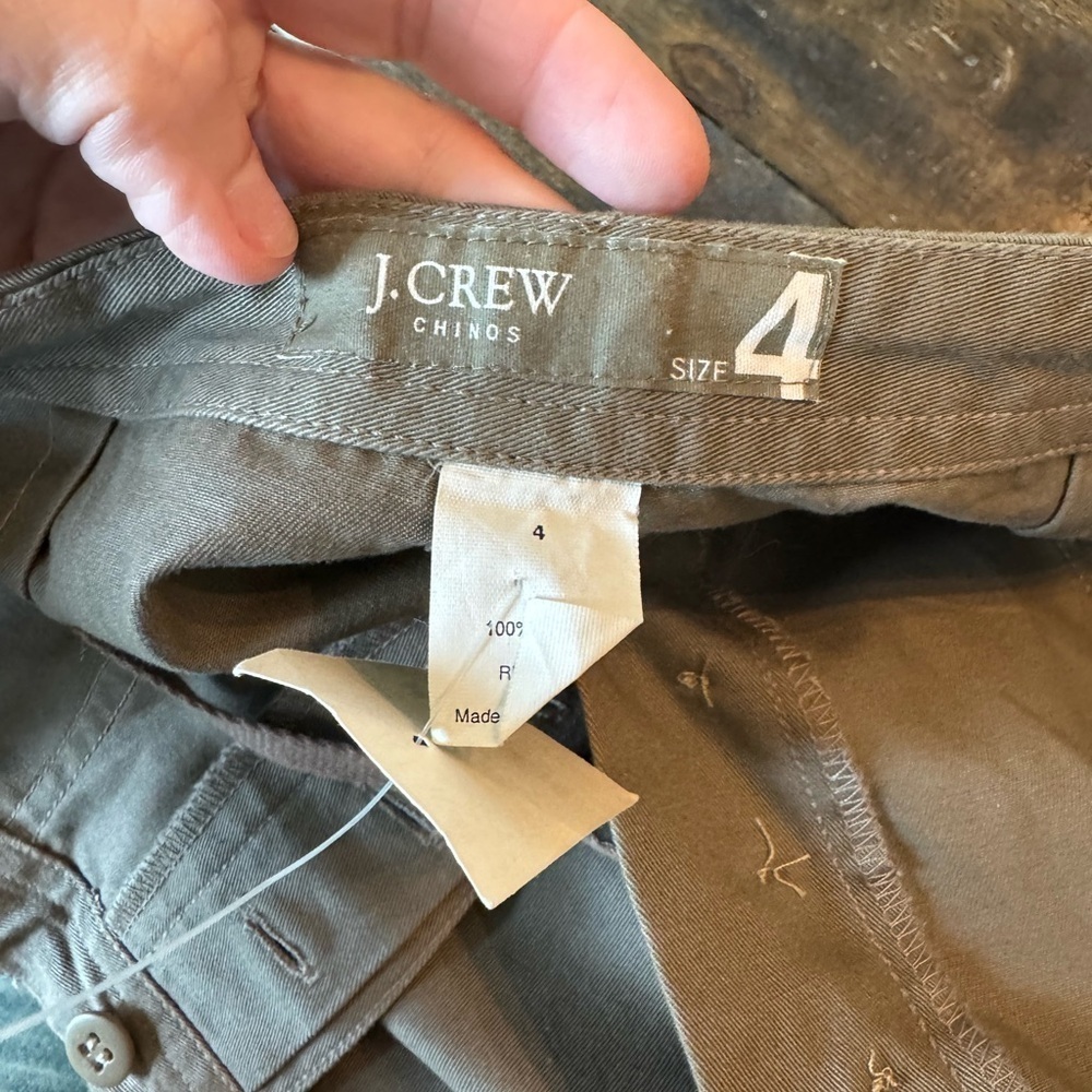 J. Crew Classic preppy chino pants nwt size 4 olive green - Picture 5 of 9